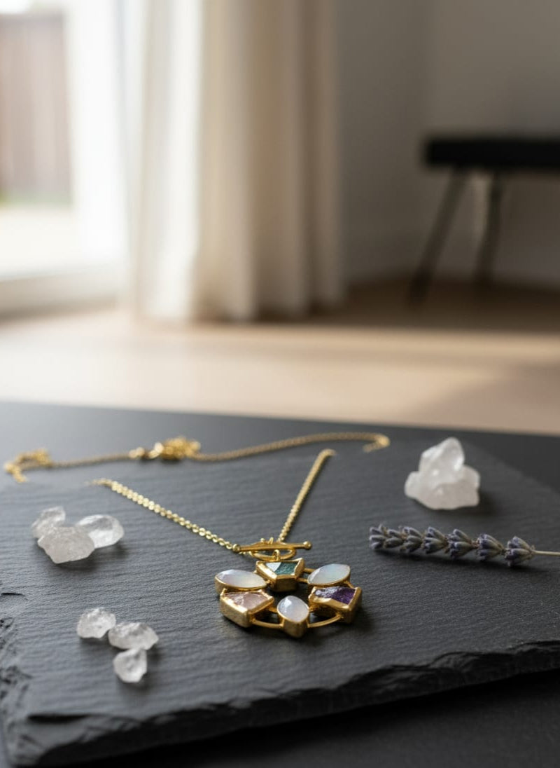 Mop Raw Stone Pendant