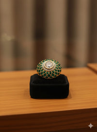 Thumbnail for Polki Emerald Ring