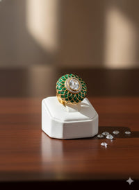 Thumbnail for Polki Emerald Ring