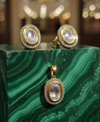 Thumbnail for Polki Pendant Set