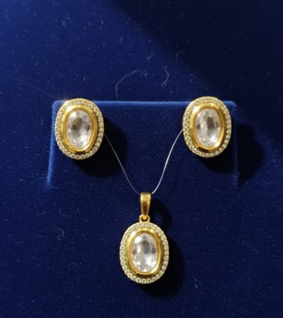 Polki Pendant Set