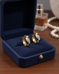 Thumbnail for Black White Golden Earrings