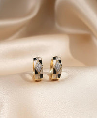 Thumbnail for Black White Golden Earrings