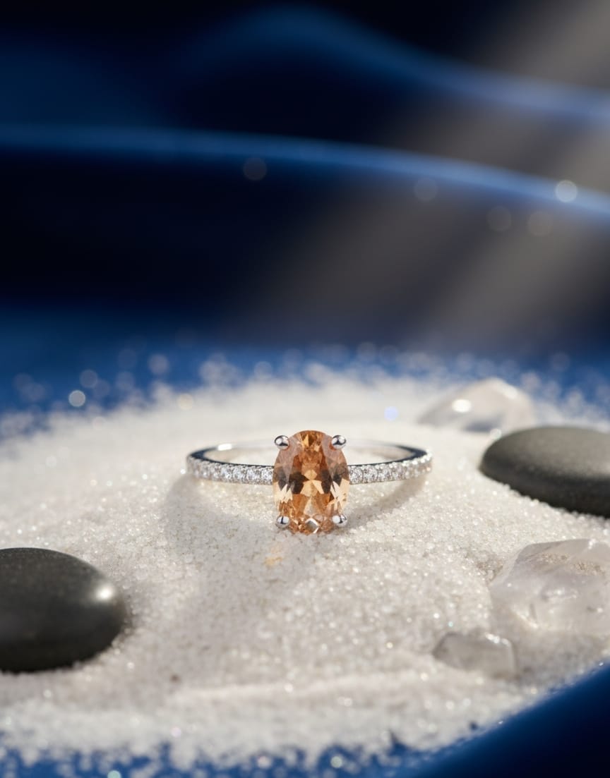 925 Silver Champagne Ring