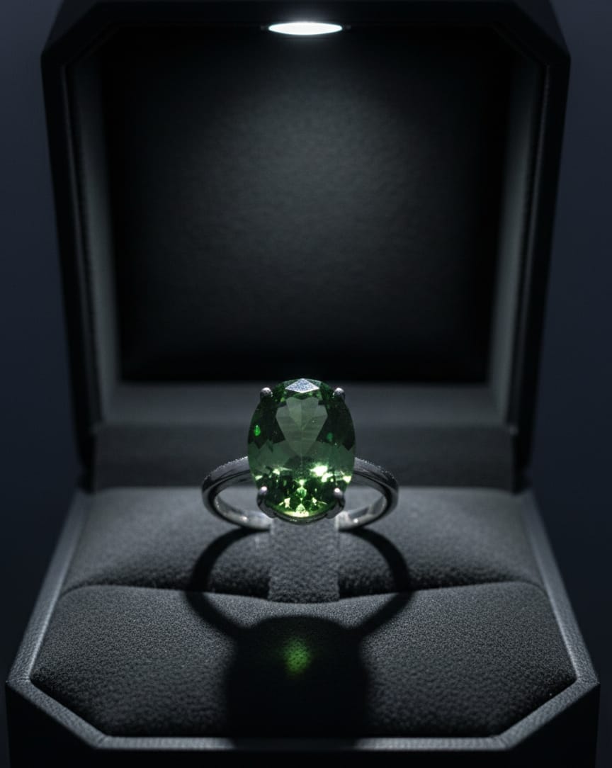 925 Silver Green Ring