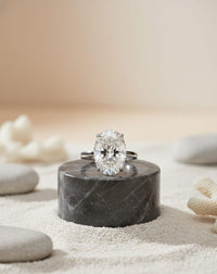 Thumbnail for 925 Silver Oval Crystal Ring