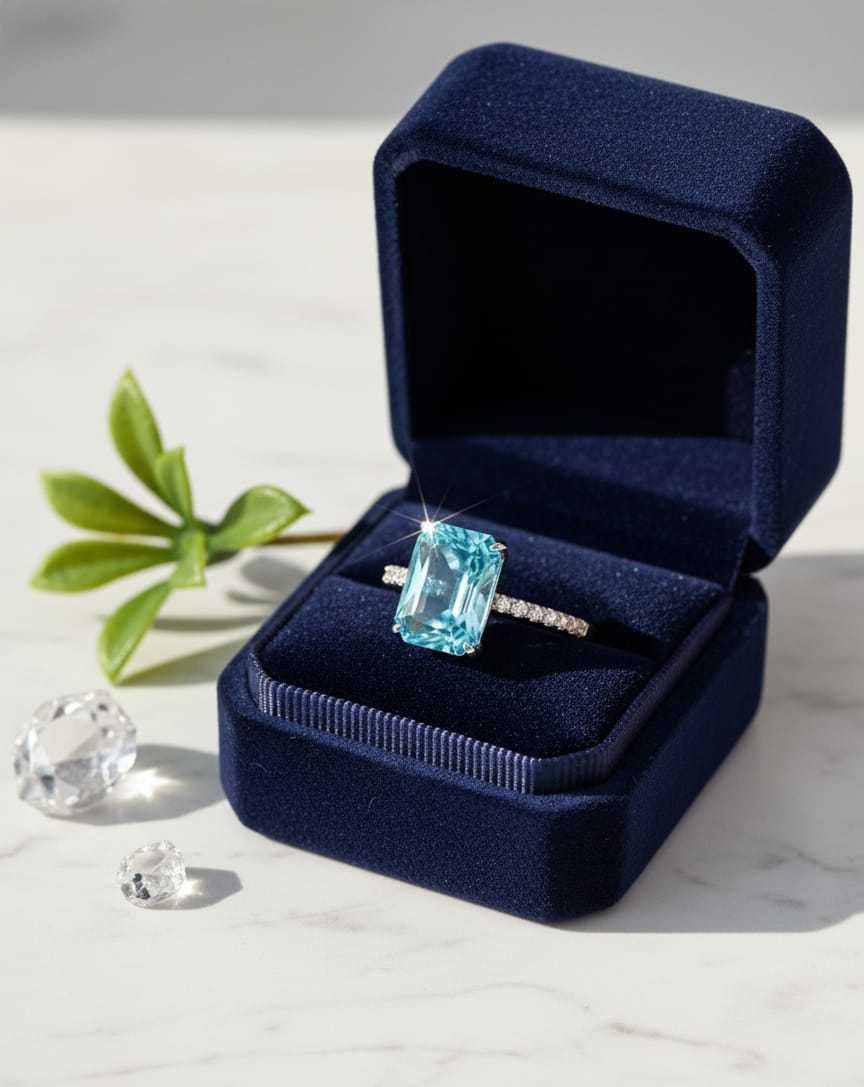 925 Silver Blue Ring