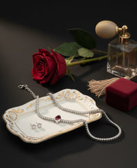 Thumbnail for 925 Silver Red Drop Tennis Bracelet