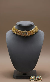Thumbnail for Satrangi Golden Necklace Set