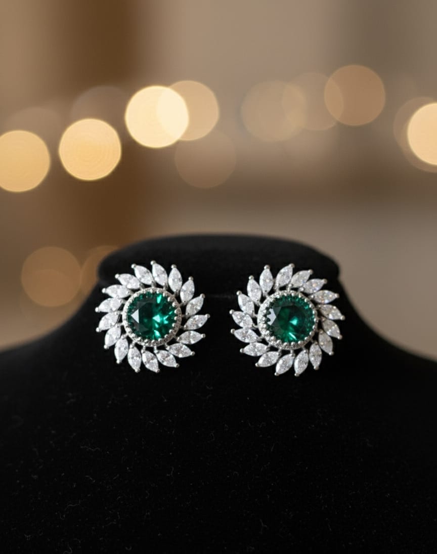 Emerald Teardrop Earrings