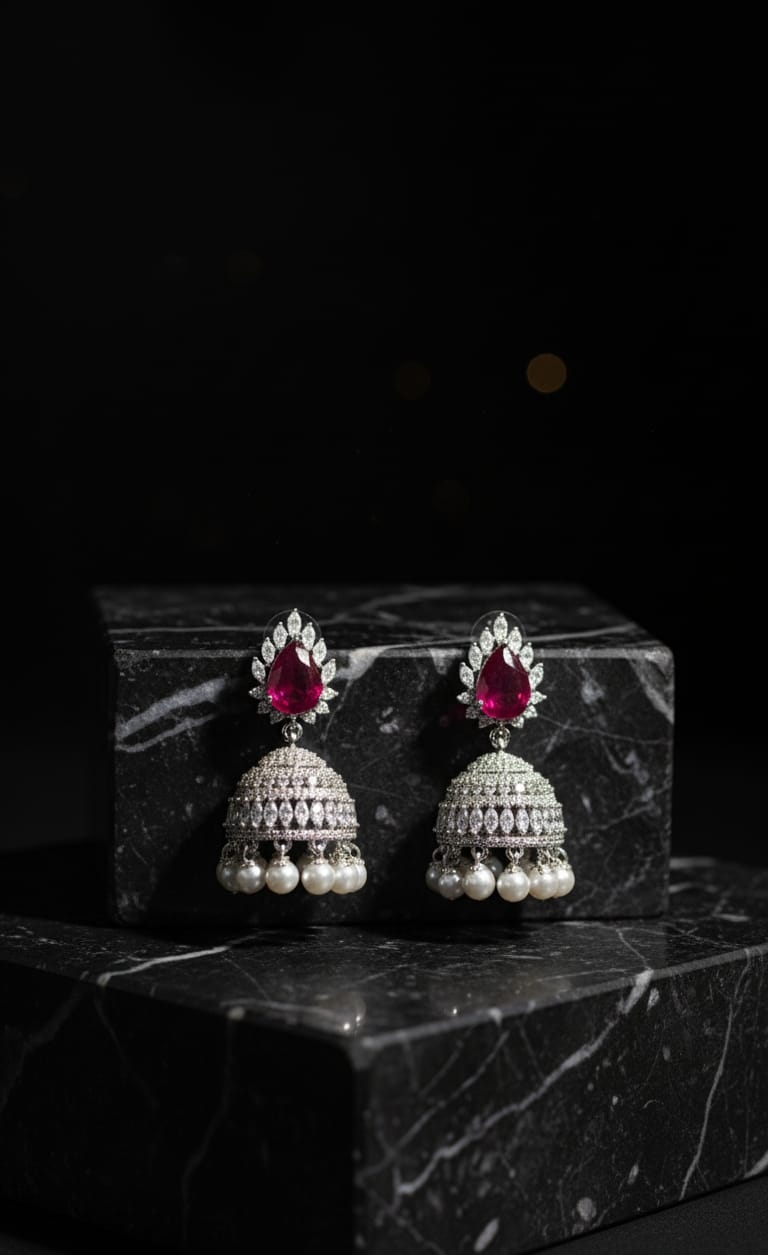 Ruby Midnight Spark Earrings