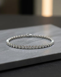 Thumbnail for 925 Silver Round Tennis Bracelet