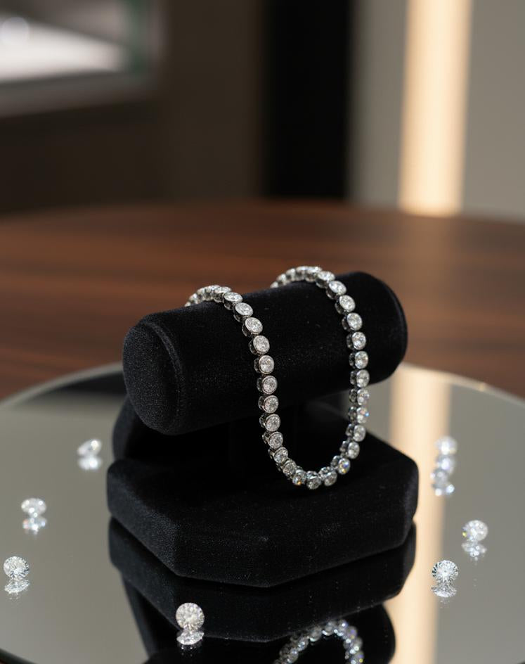 925 Silver Round Tennis Bracelet