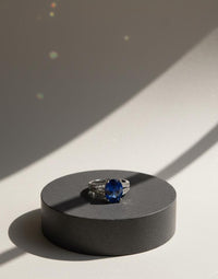 Thumbnail for 925 Silver Oval Blue Stone Ring