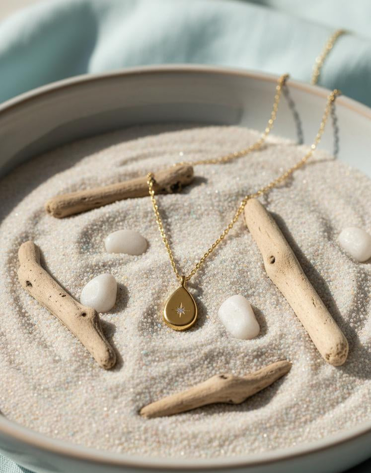 Golden Drop Stone Chain