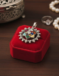 Thumbnail for 925 Silver Colorfull Flower Pendant