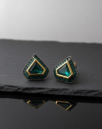 Thumbnail for Emerald Triangle Earrings