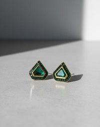 Thumbnail for Emerald Triangle Earrings