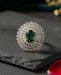 Thumbnail for Green Oval Cocktail Ring