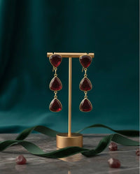 Thumbnail for Maroon Dangler Earrings