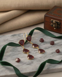 Thumbnail for Maroon Dangler Earrings