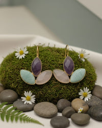 Thumbnail for Amethyst Rose Verde Earrings