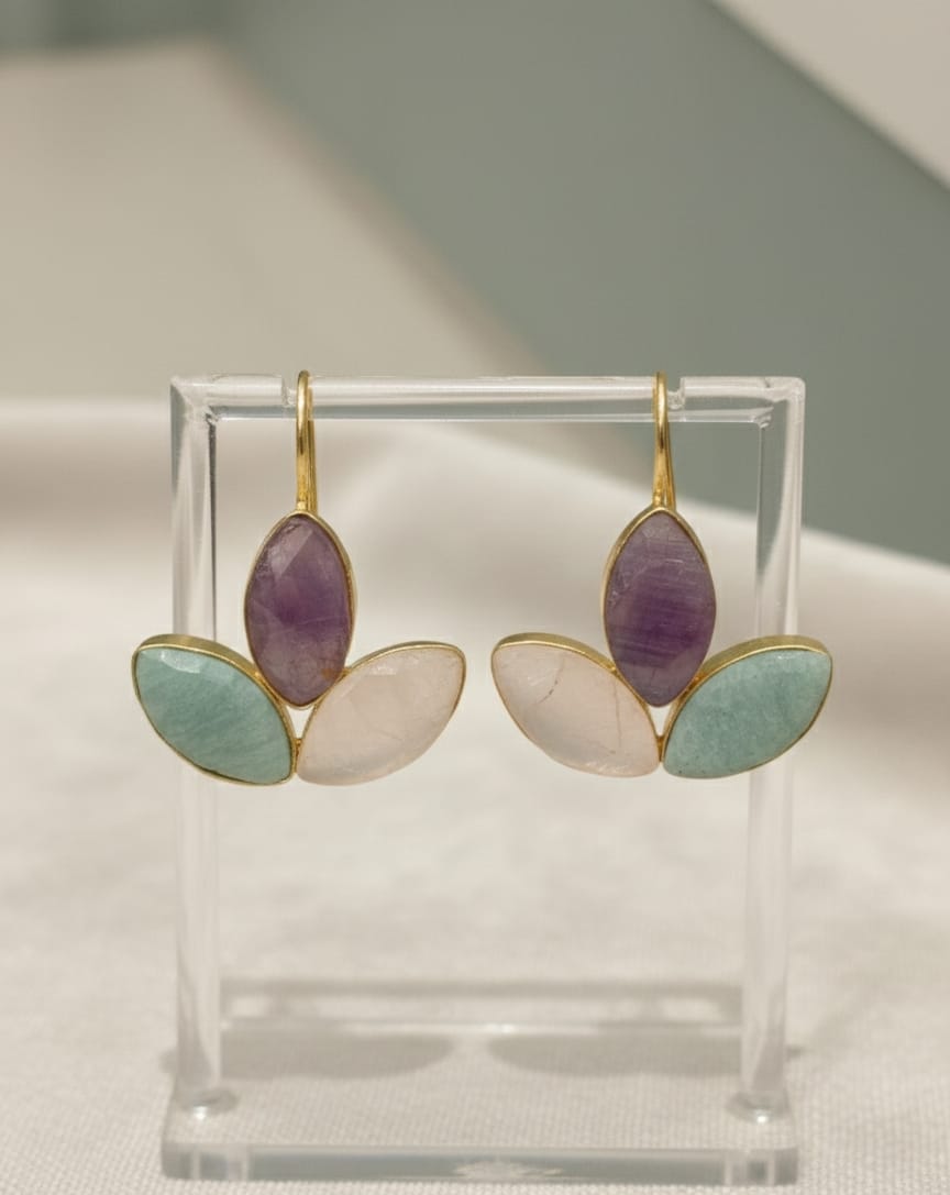 Amethyst Rose Verde Earrings