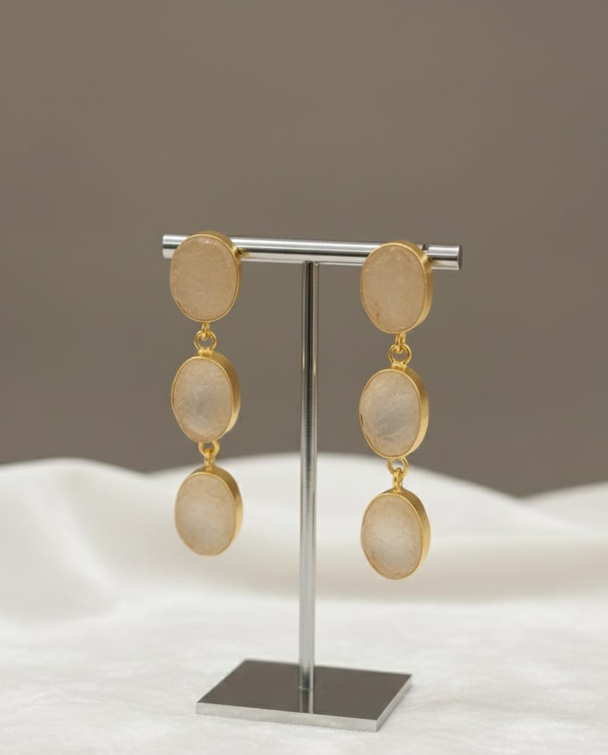 Blush Stone Dangler Earrings