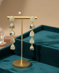 Thumbnail for Milky Stone Dangler Earrings