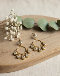 Thumbnail for White Crystal Drop Earrings