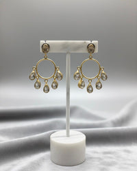 Thumbnail for White Crystal Drop Earrings