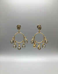 Thumbnail for White Crystal Drop Earrings