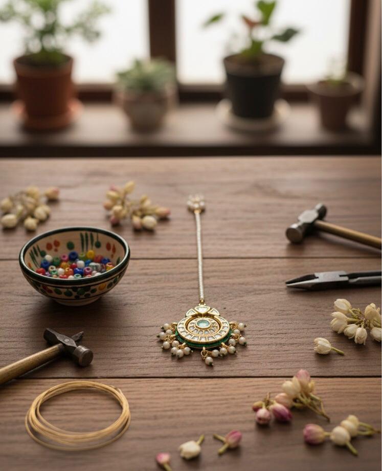 Small Kundan Mang Tika