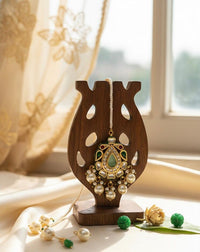 Thumbnail for Drop Kundan Pearl Mang Tika