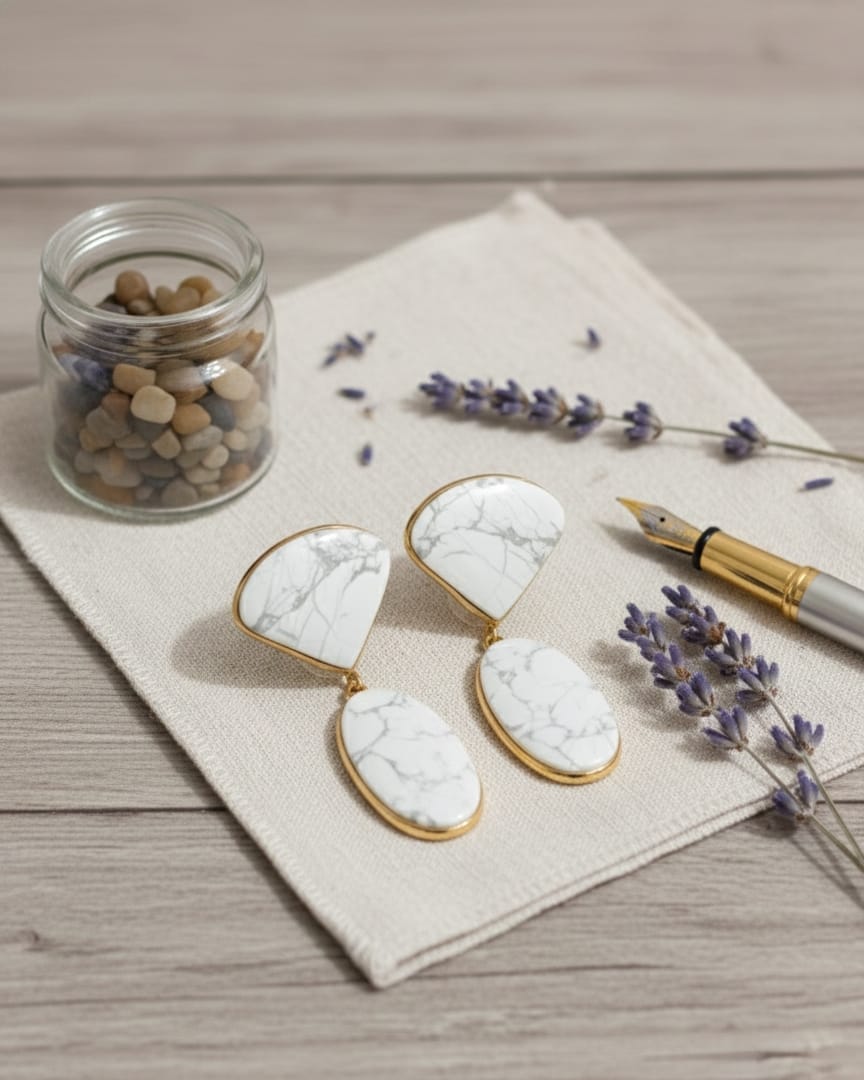 White Glow Earrings
