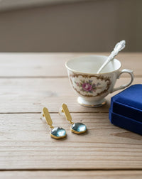 Thumbnail for Blue Crystal Golden Earrings