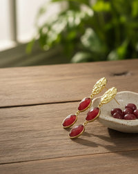Thumbnail for Ruby Shine Dangler Earrings