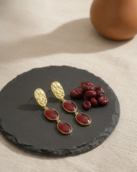 Thumbnail for Ruby Shine Dangler Earrings