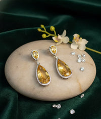Thumbnail for Yellow Stone Dangler Earrings