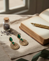 Thumbnail for Emerald Drop Shine Earrings