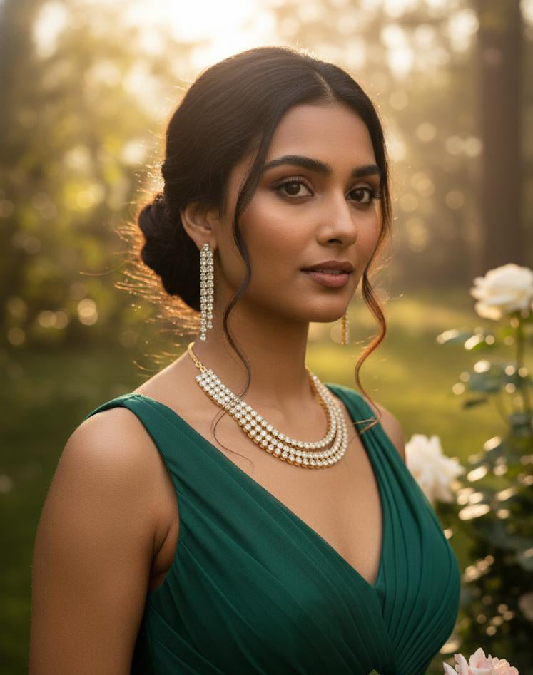 Dust Golden Spark Necklace Set