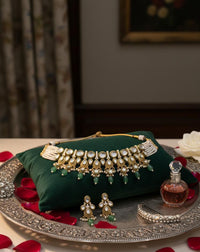 Thumbnail for Kundan Mint Choker Set