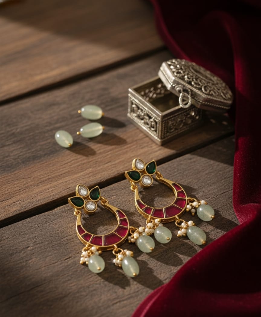 Roshan Ruby Mint Earrings