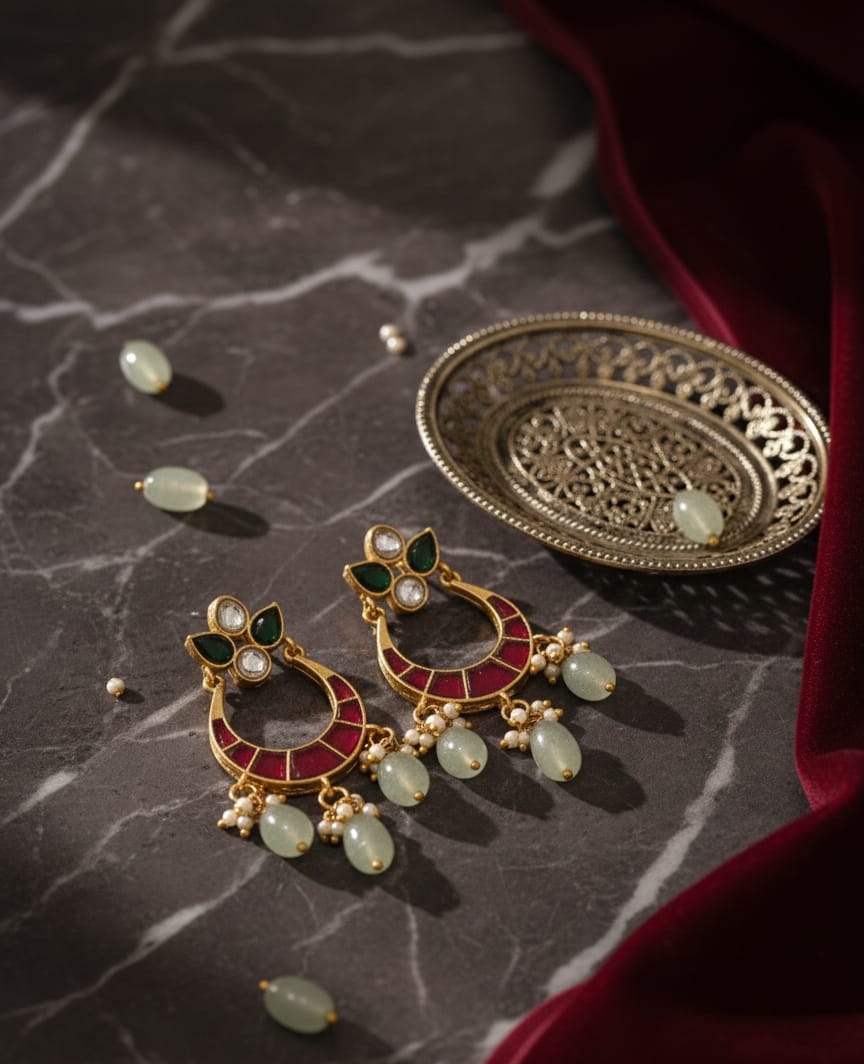 Roshan Ruby Mint Earrings