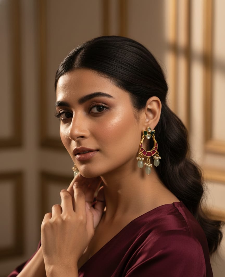 Roshan Ruby Mint Earrings