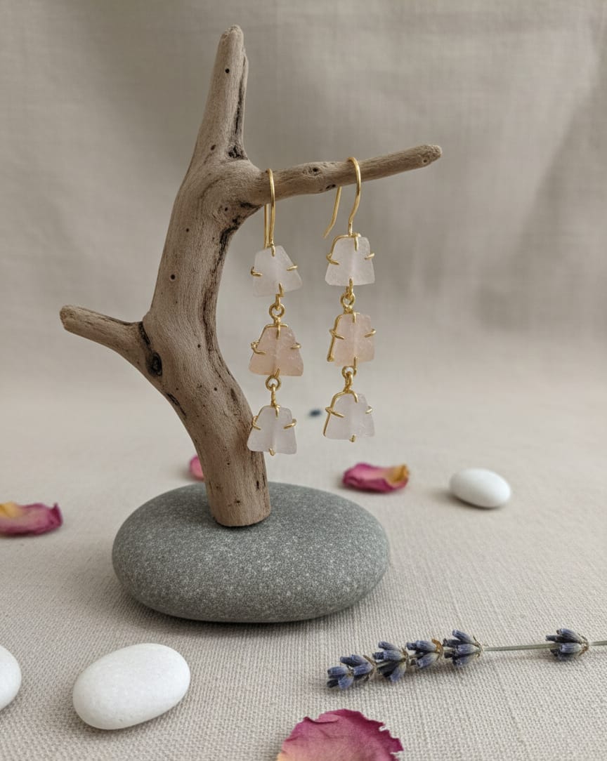 Soft Blush Dangler Earrings