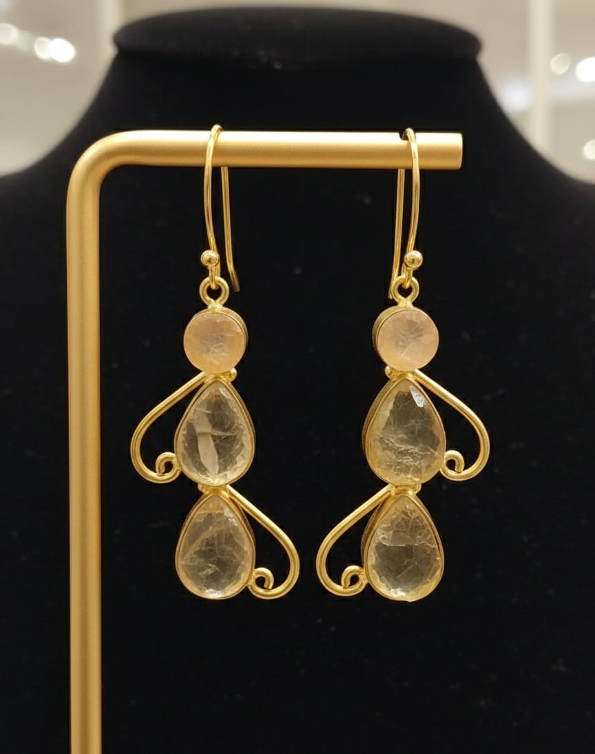 Sunpetal Pink Drop Earrings