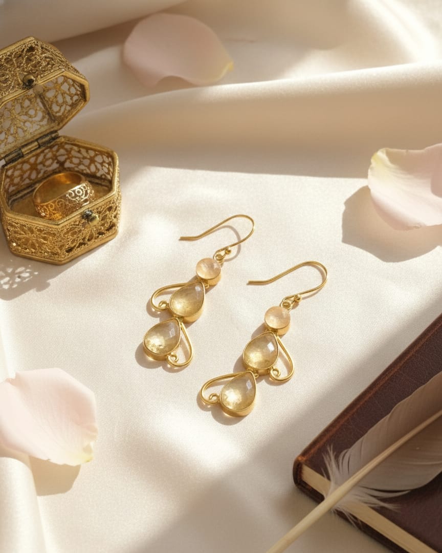 Sunpetal Pink Drop Earrings