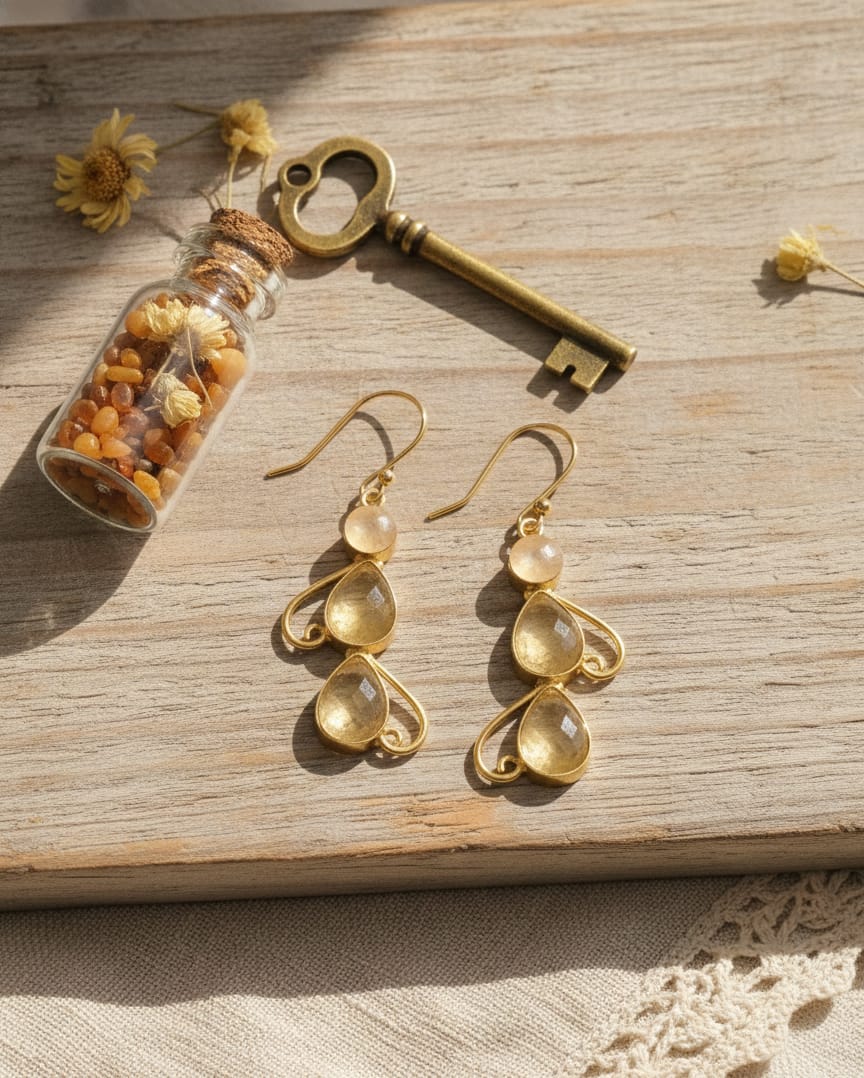 Sunpetal Pink Drop Earrings