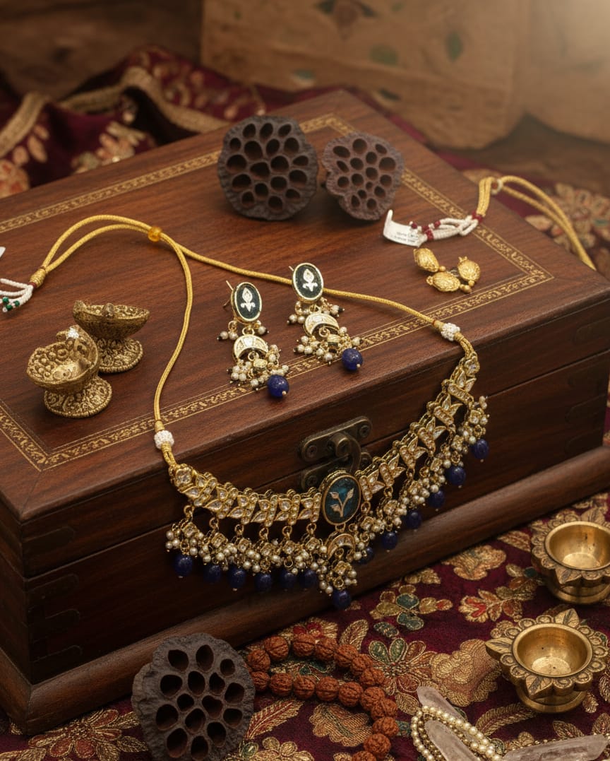 Neel Rani Kundan Necklace Set